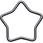 20G Seamless Hollow Star Nose Hoop Surgical Steel