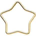 20G Seamless Hollow Star Nose Hoop Surgical Steel