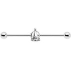 14G Clear Gem Champagne Dreams Industrial Barbell 38mm