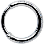 Single Row Micro Gem Implant Grade Titanium Hinged Double Hoop Nose Ring