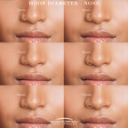 Single Row Micro Gem Implant Grade Titanium Hinged Double Hoop Nose Ring