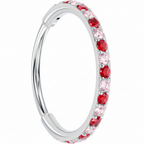 Micro Gem Titanium Hinged Nose Hoop
