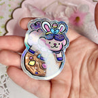 Bunny the Easter Sprout, on a Cookie ~ Pixie Dust Glitter Sticker