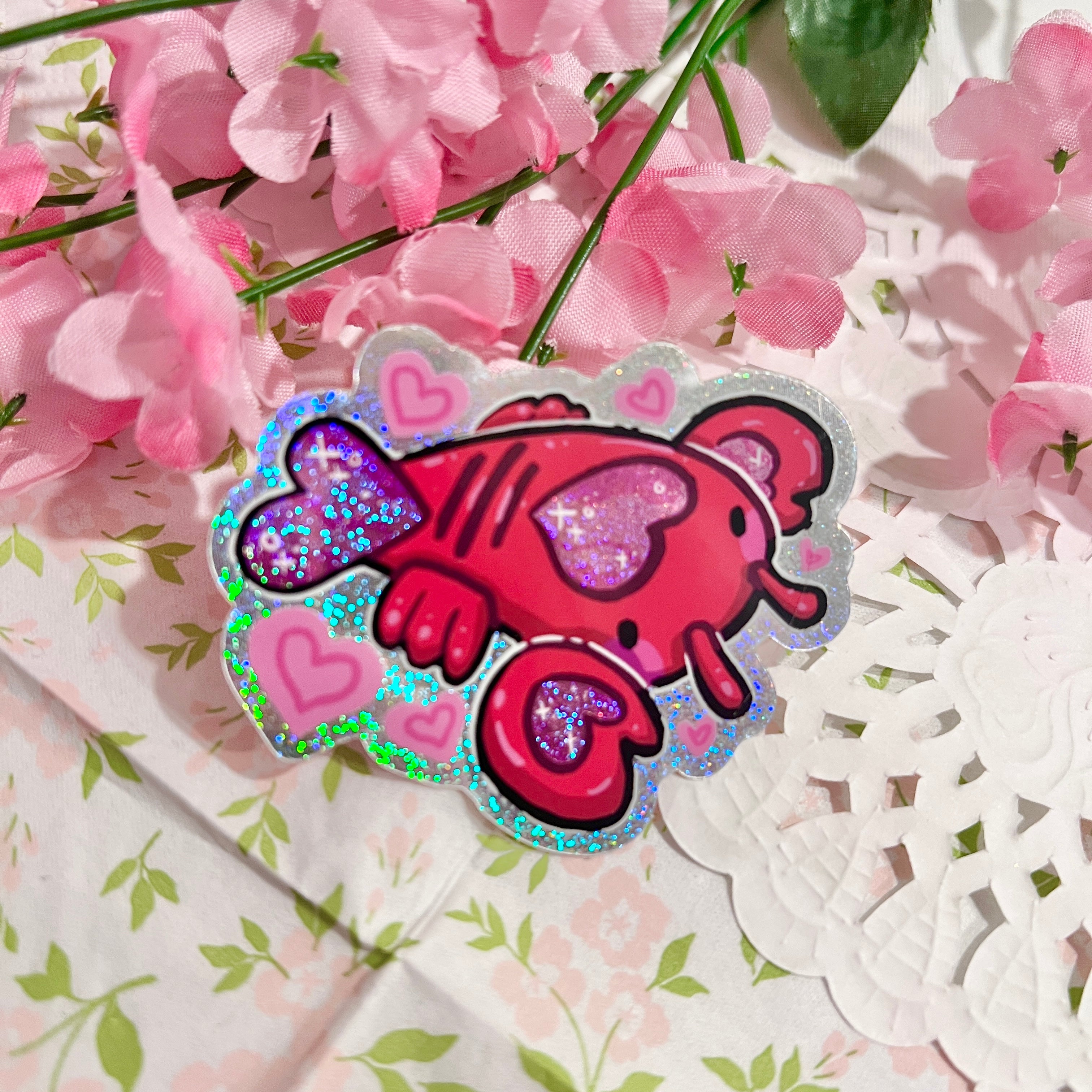 Ruby the Love-ster ~ Pixie Dust Glitter Sticker