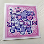 Patchwork Cow ~ Shimmer Print