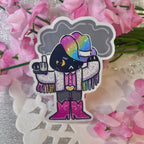 Rootin Tootin Rainbow Cat ~ Pixie Dust Glitter Sticker