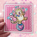 Bubble Circus Tiger ~ Shimmer Print