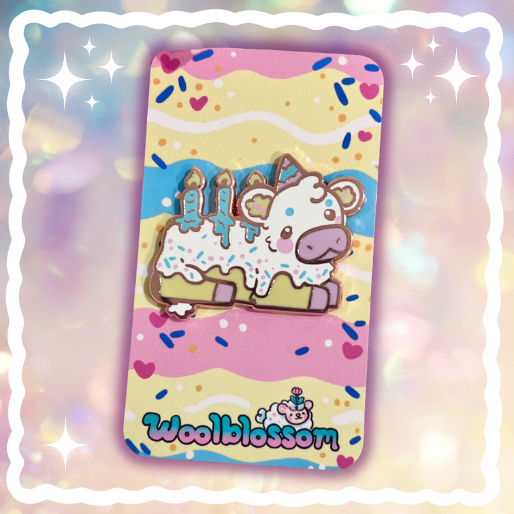 Icing the Birthday Cow! ~ Enamel Pin