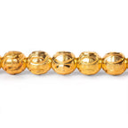 9x8mm 22kt Gold Plated Brass Ovals 8 inch 28 beads