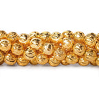 9x8mm 22kt Gold Plated Brass Ovals 8 inch 28 beads