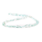 8mm Aquamarine Plain Pear Beads, 13 inch