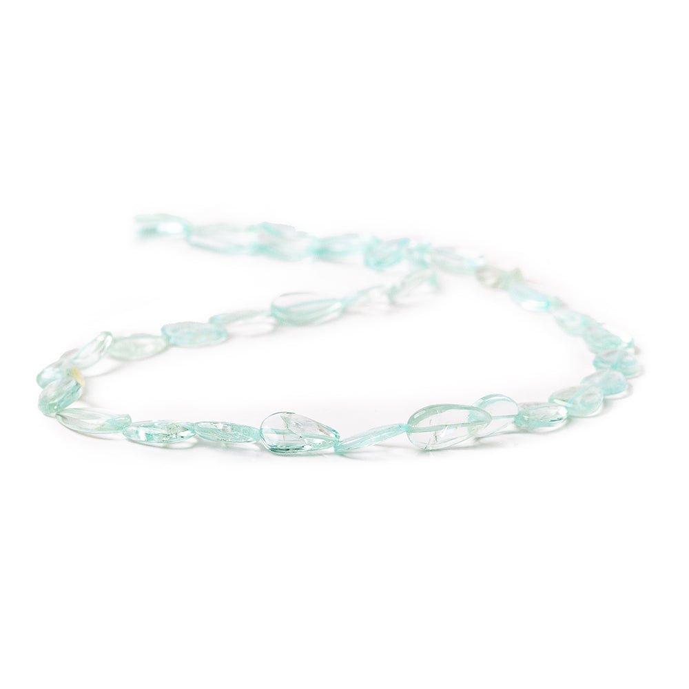 8mm Aquamarine Plain Pear Beads, 13 inch