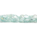 8mm Aquamarine Plain Pear Beads, 13 inch