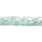 8mm Aquamarine Plain Pear Beads, 13 inch