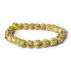 8mm Brass Half Moon Stardust Rounds 8 inch 27 beads