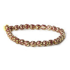 8x7mm Burgundy Enamel Cut Brass Rounds 8 inch 30 beads