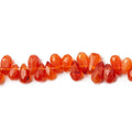 8mm Carnelian Faceted Teardrop Beads, 14 inch