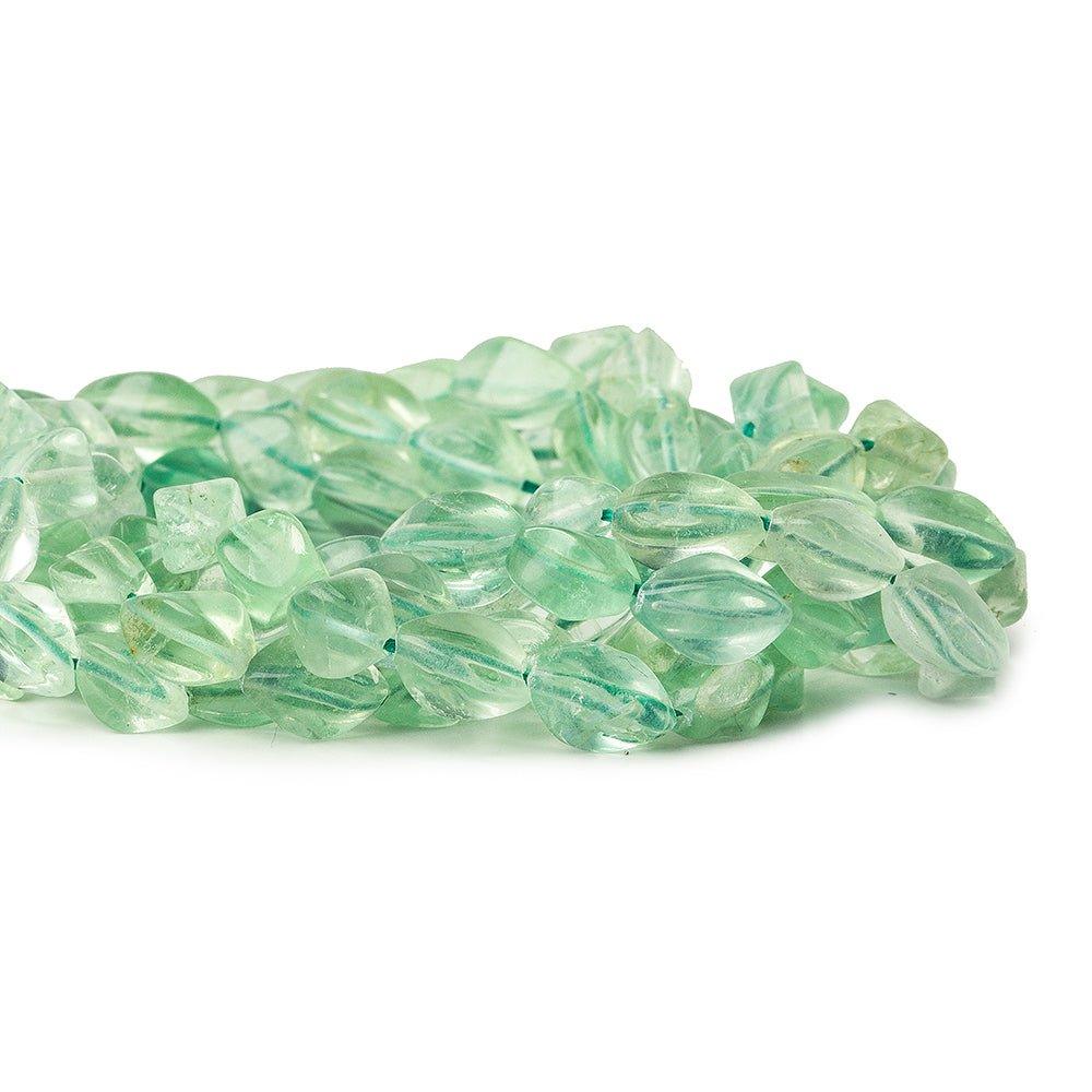 8mm Mint Green Fluorite Bead Plain Freeshape Beads, 14 inch