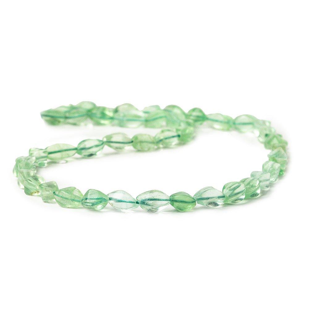 8mm Mint Green Fluorite Bead Plain Freeshape Beads, 14 inch