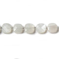 8mm Off White Moonstone faceted pillow beads 14 inch 30 pieces