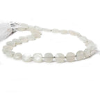 8mm Off White Moonstone faceted pillow beads 14 inch 30 pieces