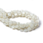 8mm Off White Moonstone faceted pillow beads 14 inch 30 pieces