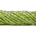 8x3mm Peridot Plain Tube Beads 14 inch