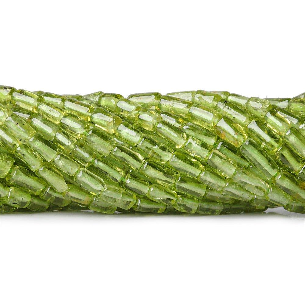 8x3mm Peridot Plain Tube Beads 14 inch