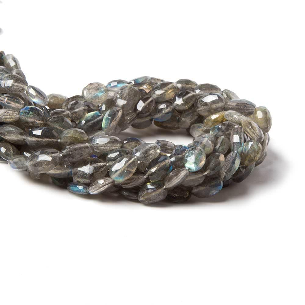 8x6-10x7mm Labradorite Faceted Oval Beads 14 inch 41 pieces