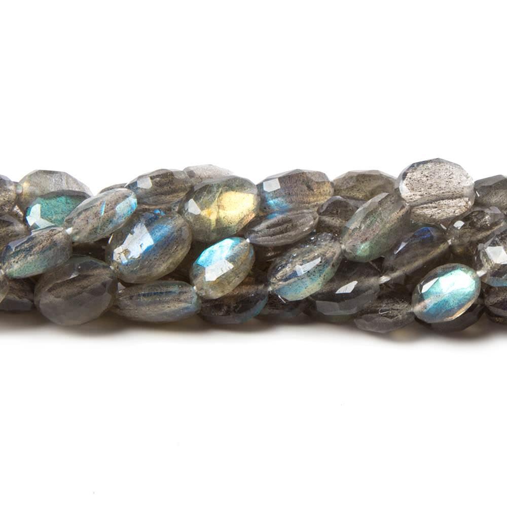 8x6-10x7mm Labradorite Faceted Oval Beads 14 inch 41 pieces