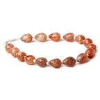 8x6mm Sunstone straight drilled faceted teardrop 8 inch 16 pieces