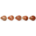 8x6mm Sunstone straight drilled faceted teardrop 8 inch 16 pieces