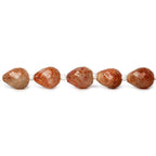 8x6mm Sunstone straight drilled faceted teardrop 8 inch 16 pieces