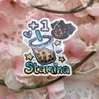 "+1 Stamina!" Boba Puppy ~ Sticker