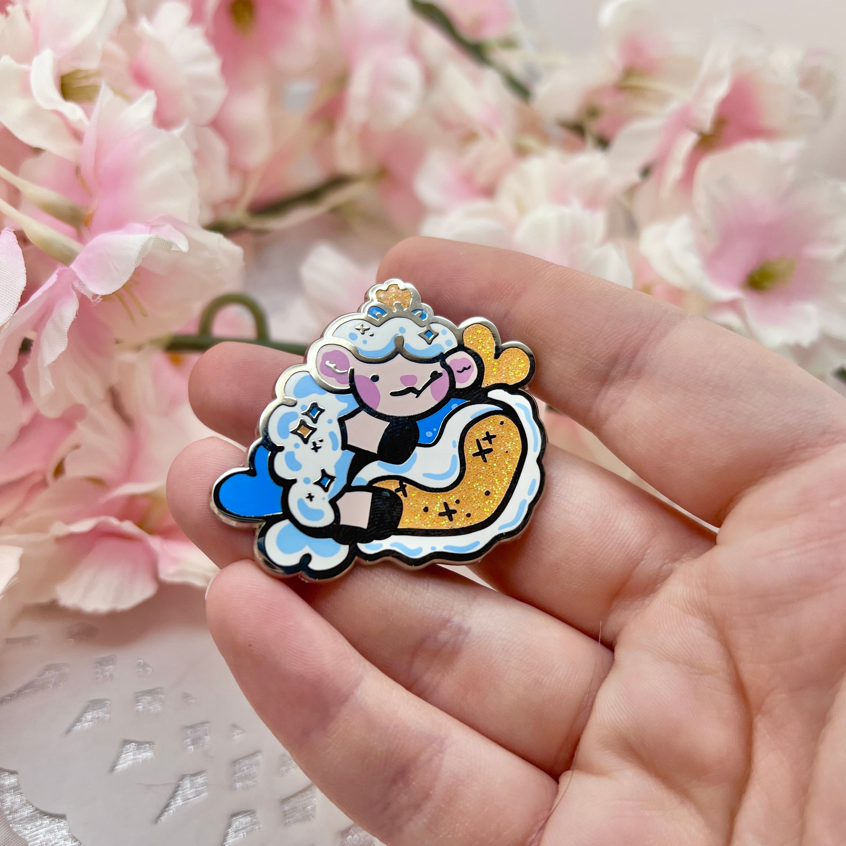 Laundry Pod Sprout ~ Glitter Enamel Pin