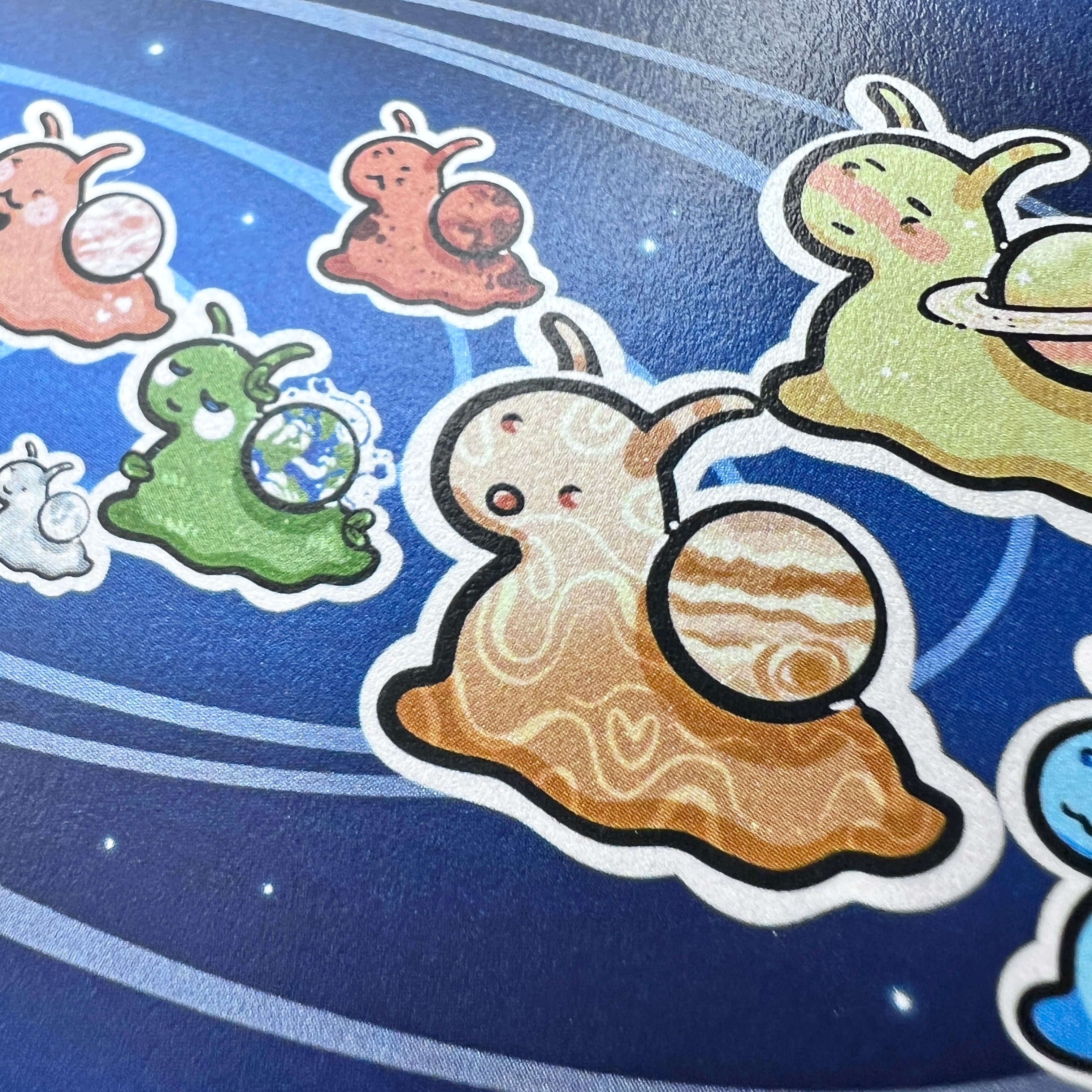 Snail Solar System ~ Shimmer Print