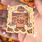 Fall Birthday Bear ~ Sticker