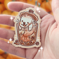 Pumpkin Boba Seal ~ Sticker
