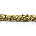 9mm Brass Curved Grooved Tubes 8 inch 25 beads