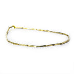 9mm Brass Curved Grooved Tubes 8 inch 25 beads