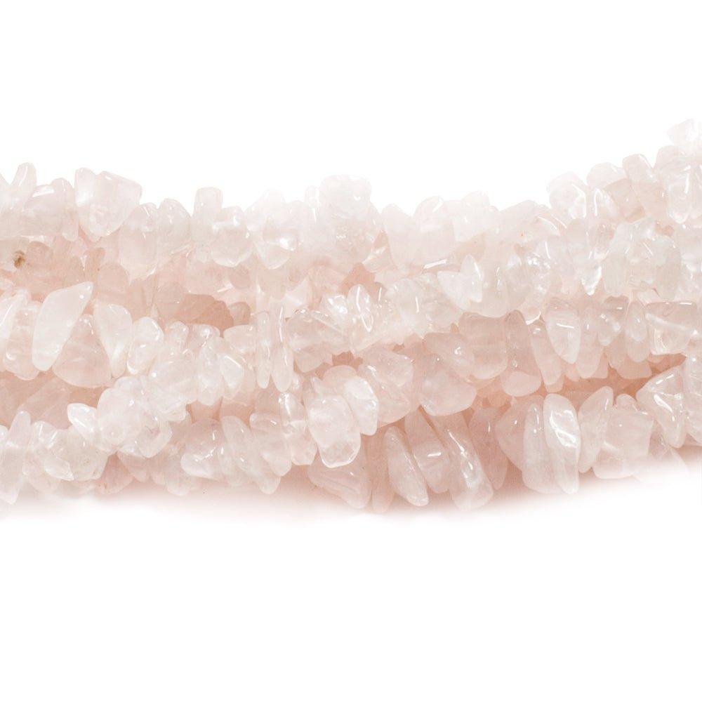 9mm Rose Quartz Chip Beads, 36 inch