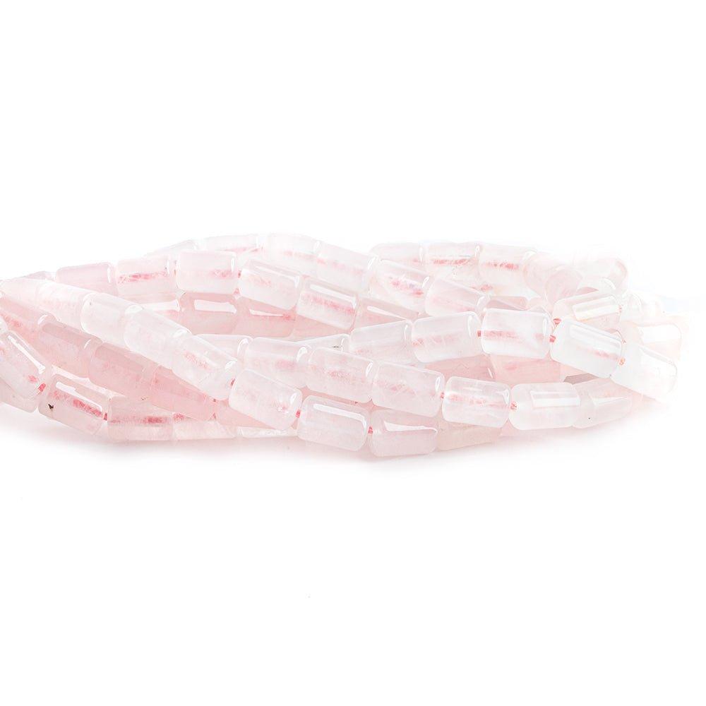 9mm Rose Quartz Plain Cylinder Beads, 16 inch