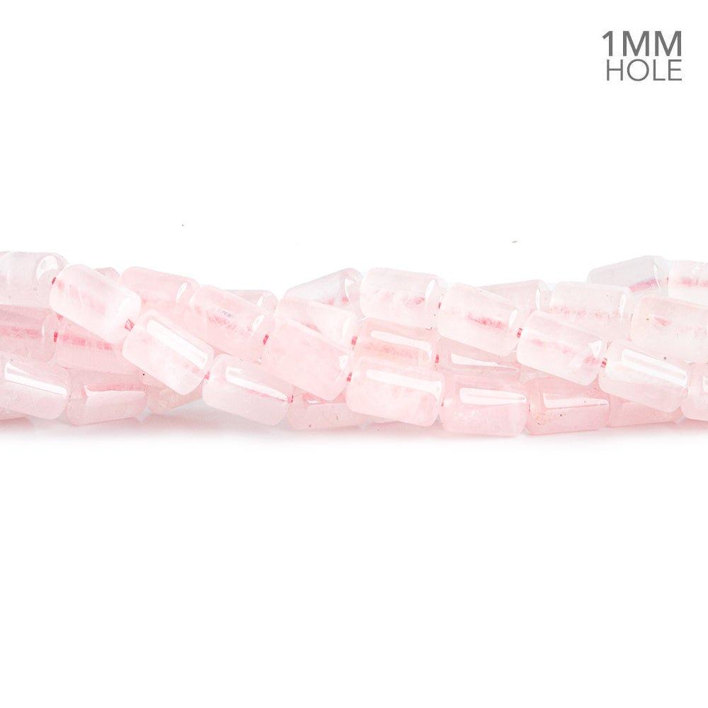 9mm Rose Quartz Plain Cylinder Beads, 16 inch