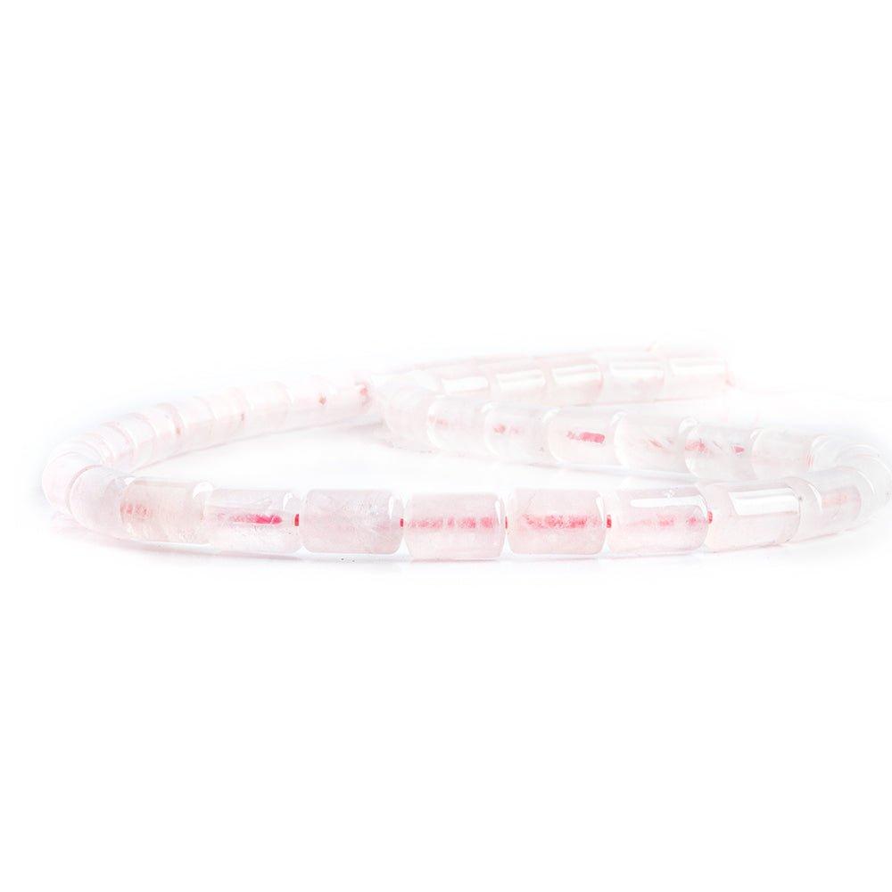 9mm Rose Quartz Plain Cylinder Beads, 16 inch