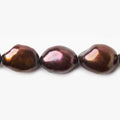9x11mm - 9x13mm Chocolate Brown Baroque Pearl 15 inch 34 pieces