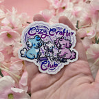 "Cozy Crafter Club" Puppies ~ Sticker