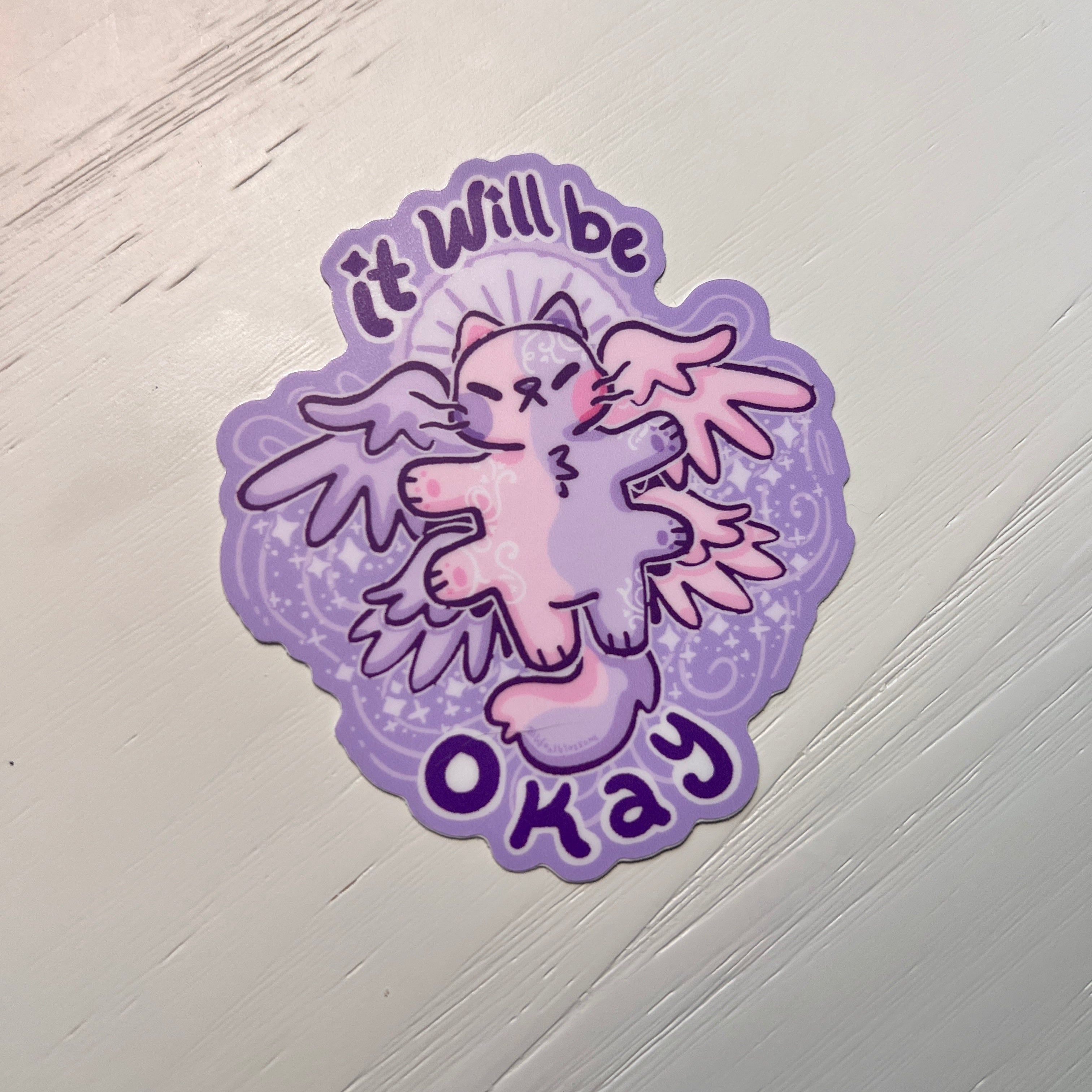 Angel Cat It Will Be Okay ~ Sticker