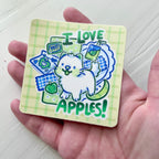 Apple Lover Kitty ~ Sticker