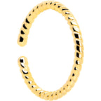 14k Yellow Gold Bendable Nose Hoop 20G 5/16 Twisted