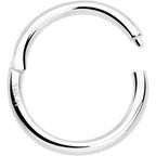 14k Solid White Gold Hinged Segment Ring Elegance 18G 5/16
